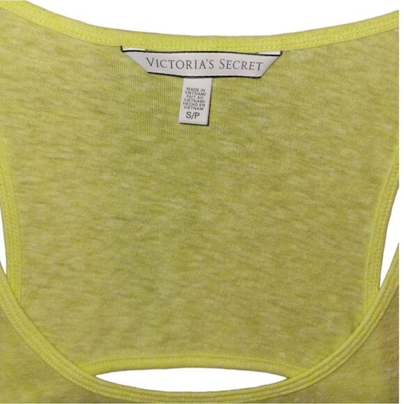 Victorias Secret Bright Yellow/Green Cut Out Open Back Tank Sleeveless Top S - Picture 7 of 8